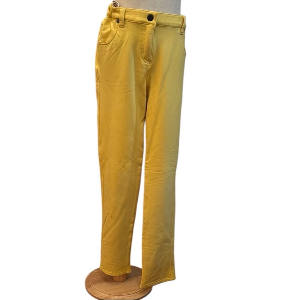 Hanna Andersson Girls Adjustable Waist Casual Knit Pants Yellow 140cm
